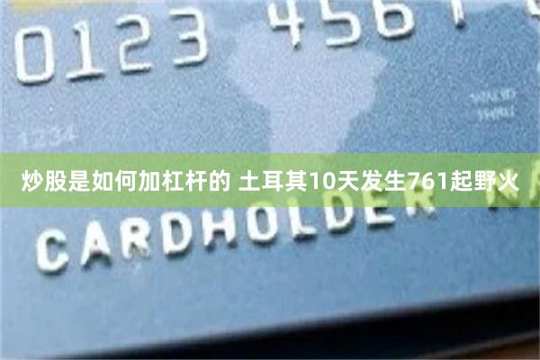 炒股是如何加杠杆的 土耳其10天发生761起野火