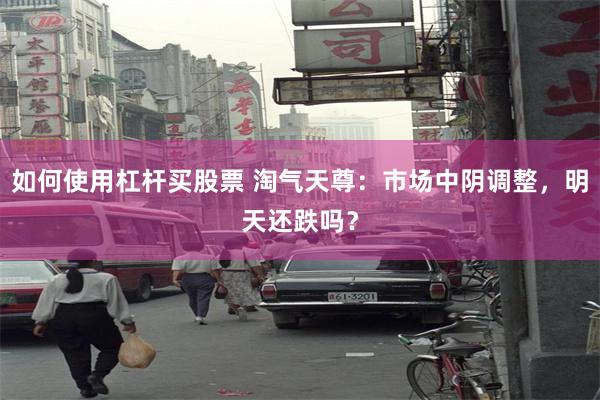 如何使用杠杆买股票 淘气天尊：市场中阴调整，明天还跌吗？