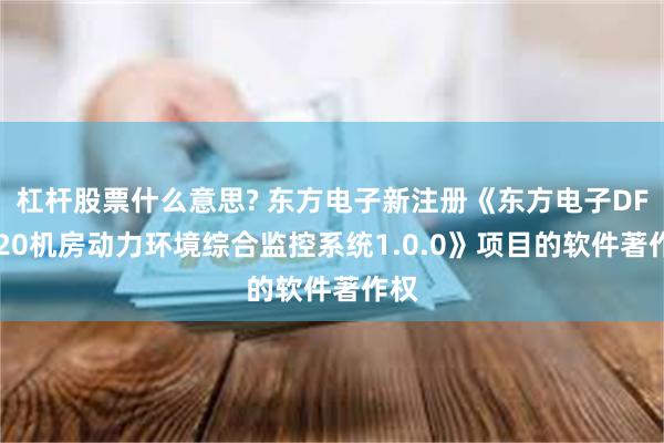 杠杆股票什么意思? 东方电子新注册《东方电子DF1520机房动力环境综合监控系统1.0.0》项目的软件著作权
