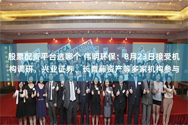 股票配资平台选哪个 伟明环保：8月23日接受机构调研，兴业证券、长青藤资产等多家机构参与