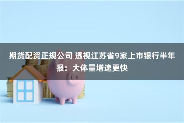 期货配资正规公司 透视江苏省9家上市银行半年报：大体量增速更快