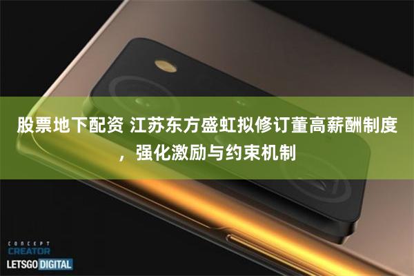 股票地下配资 江苏东方盛虹拟修订董高薪酬制度，强化激励与约束机制