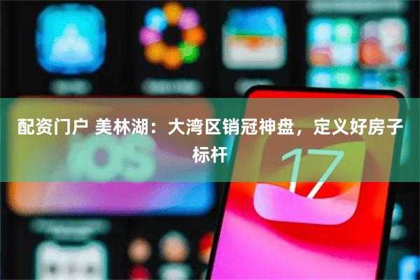 配资门户 美林湖：大湾区销冠神盘，定义好房子标杆