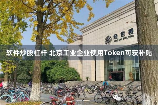 软件炒股杠杆 北京工业企业使用Token可获补贴