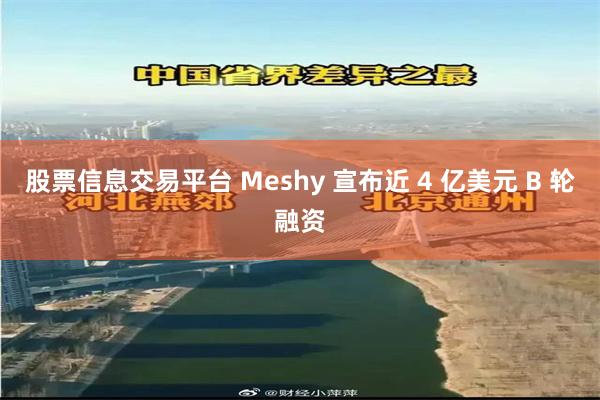 股票信息交易平台 Meshy 宣布近 4 亿美元 B 轮融资