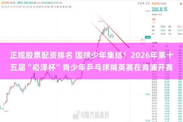 正规股票配资排名 国球少年集结！2026年第十五届“崧泽杯”青少年乒乓球精英赛在青浦开赛
