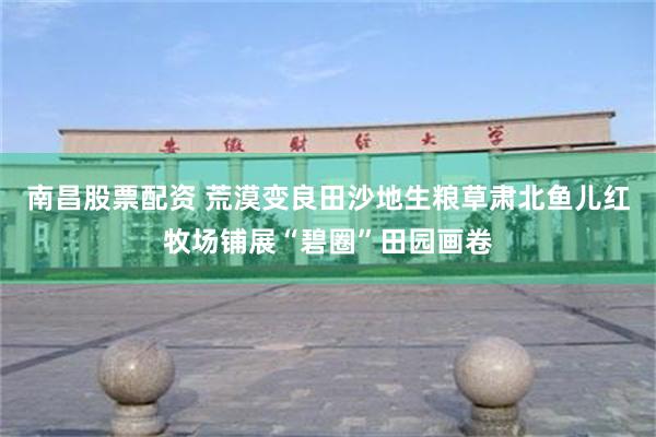 南昌股票配资 荒漠变良田沙地生粮草肃北鱼儿红牧场铺展“碧圈”田园画卷