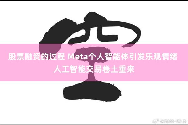 股票融资的过程 Meta个人智能体引发乐观情绪 人工智能交易卷土重来