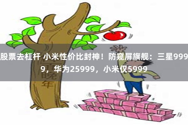 股票去杠杆 小米性价比封神！防窥屏旗舰：三星9999，华为25999，小米仅5999